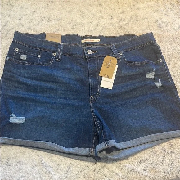 Levi's MID-LENGTH  Blue Jean Shorts - 34 - Picture 4 of 10